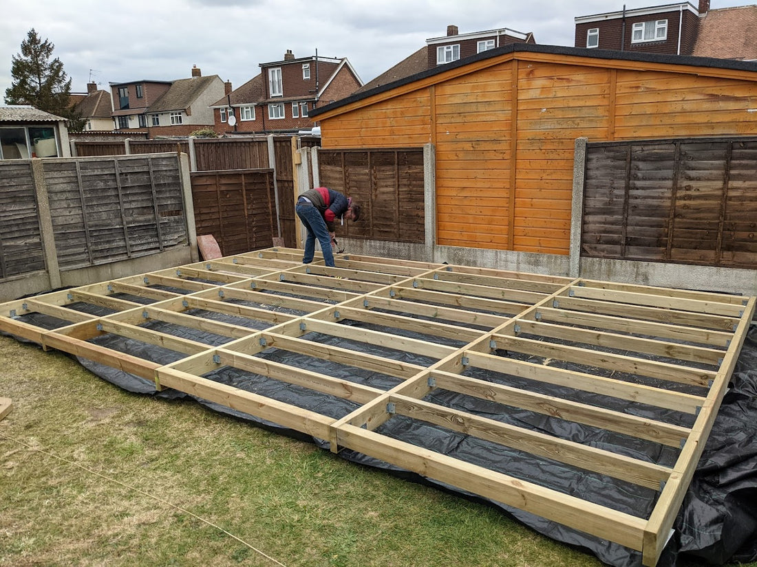 timber frame on ground screws