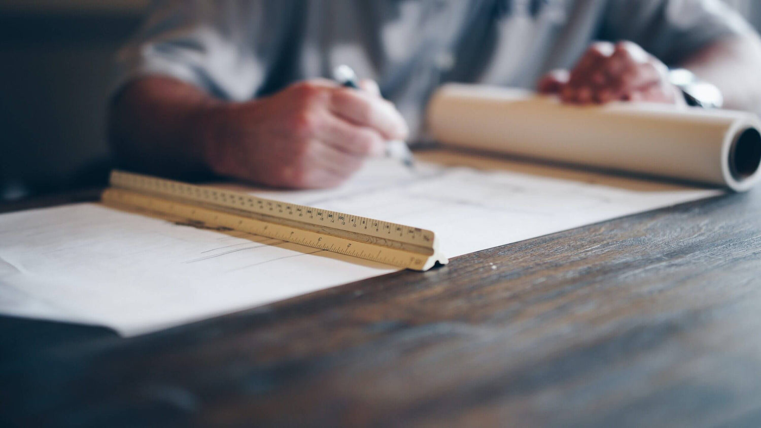 Ground Screw Plans Being Drawn By Hand