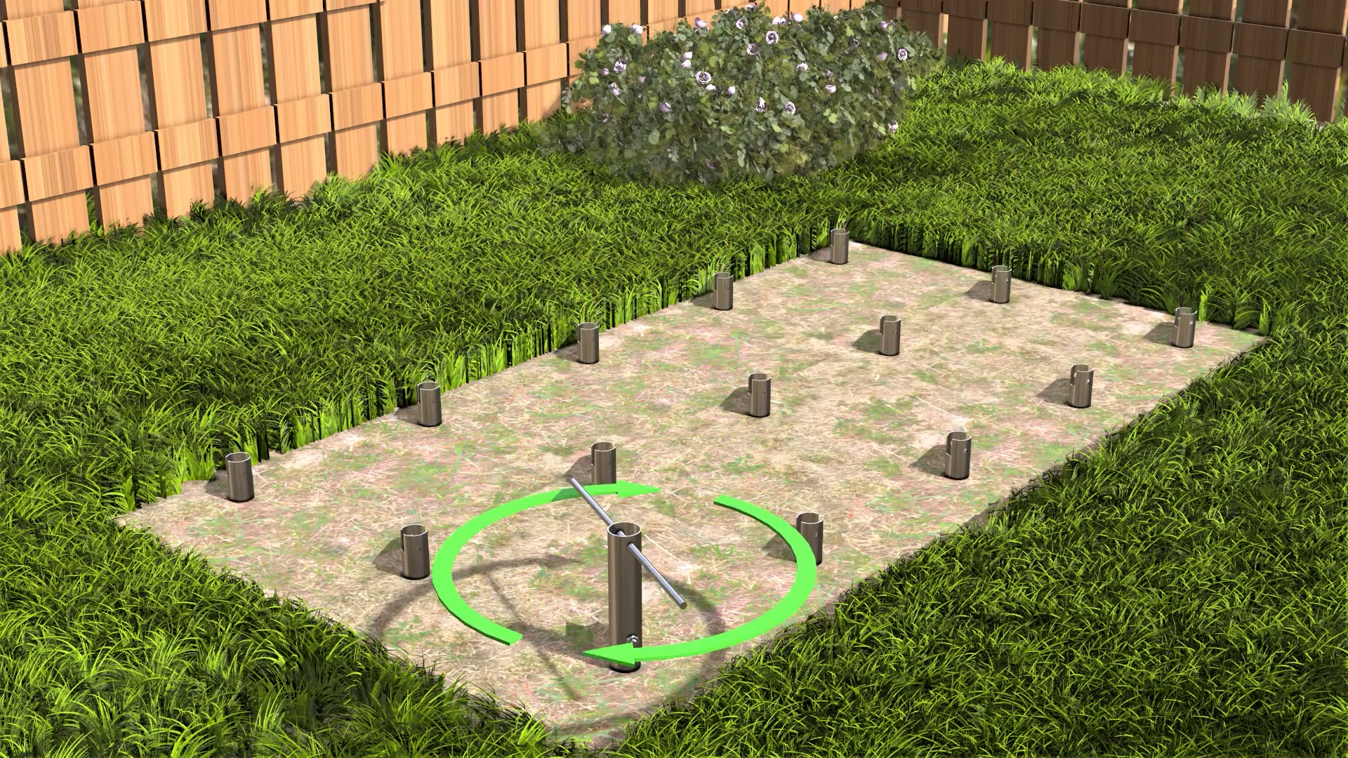 Load video: CGI Video - SIPs Garden Room Built On Ground Screws